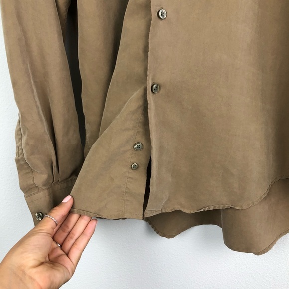 Haggar Black Label Mens Tan Button Down Large - Picture 5 of 7